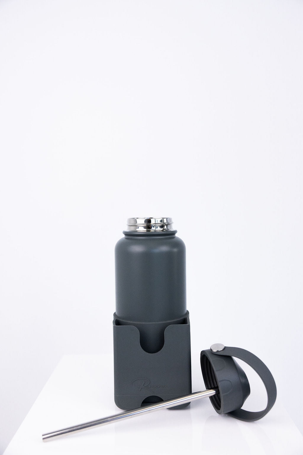 Stormy Grey Water Bottle & Phone Holder Bundle